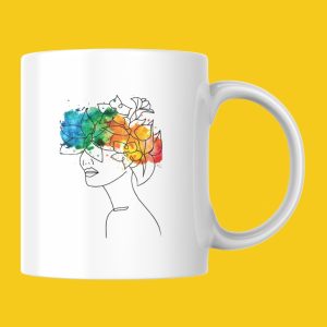 Woman Bumblebee Designs Mug Design